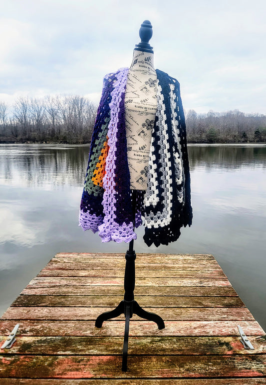 Enid’s Contrast – Hand-Crocheted Cardigan