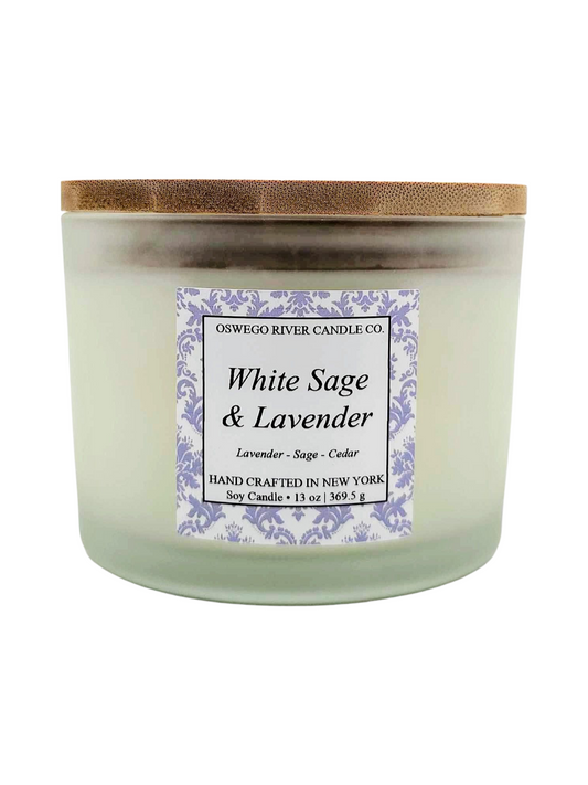 White Sage & Lavender - 13 oz (2 Wicks)